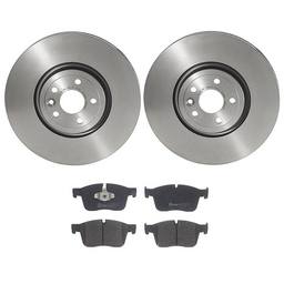 Jaguar Land Rover Brakes Kit - Pads and Rotors Front (350mm) (Low-Met) LR064687 - Brembo 4185799KIT